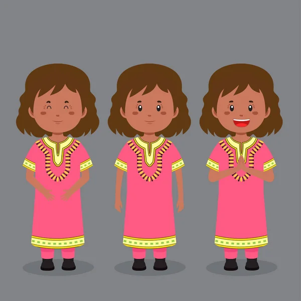 Çeşitli İfadeli Güney Afrika Karakteri