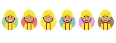 Çeşitli İfadeli Hint Avatar