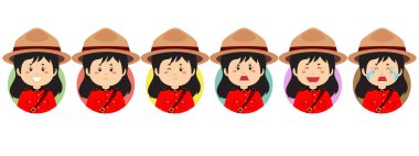 Çeşitli İfadeli Kanadalı Avatar