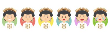 Çeşitli İfadeli Endonezya Avatar 'ı