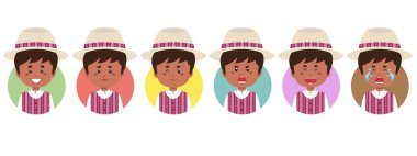 Çeşitli İfadeli Jamaika Avatar