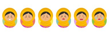 Çeşitli İfadeli Pakistan Avatar