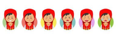 Çeşitli İfadeli Portekizce Avatar