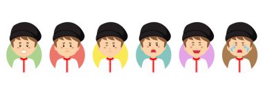 Çeşitli İfadeli Rus Avatar