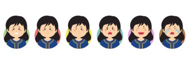 Çeşitli İfadeli Singapur Avatar