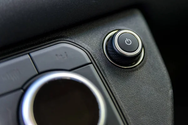 Car Volume Regulator Button Luxury Modern Car Interior — Stock Photo, Image