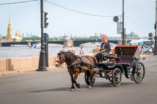 Petersburg Rusland Juni 2021 Vervoer Voor Toeristen Boom Van Sint — Stockfoto