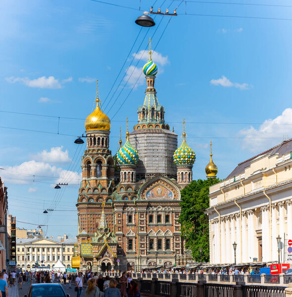 St. Petersburg, Russia, 2021 June 05: Church of the Savior on Spilled Blood.