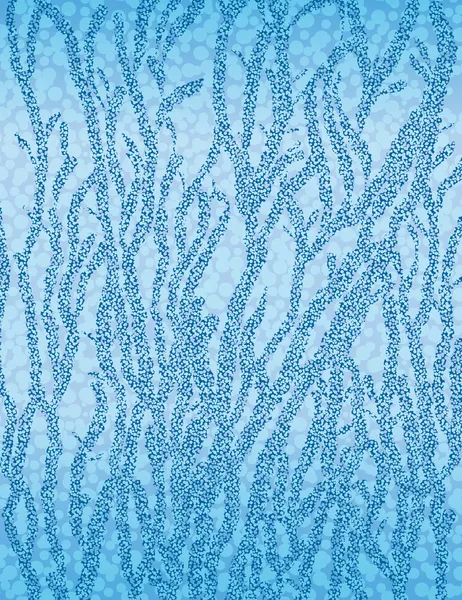 Frostmuster auf einem Fenster. — Stockvektor