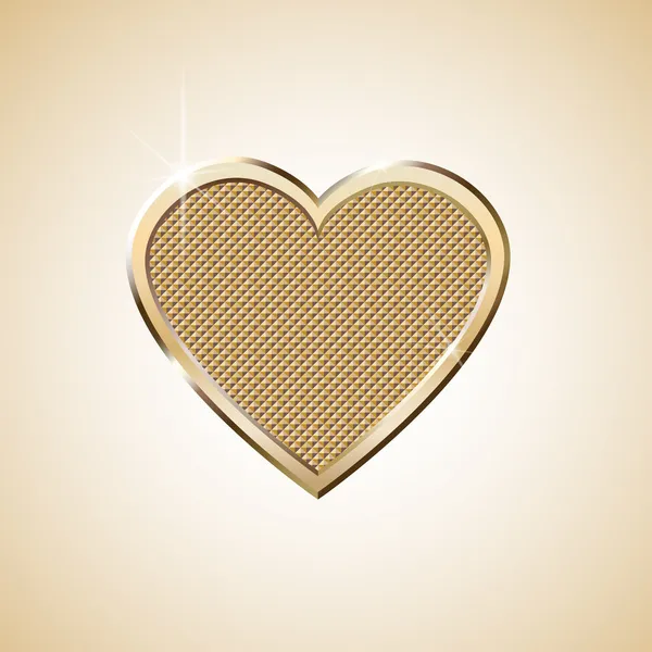 Corazón de Oro . — Vector de stock