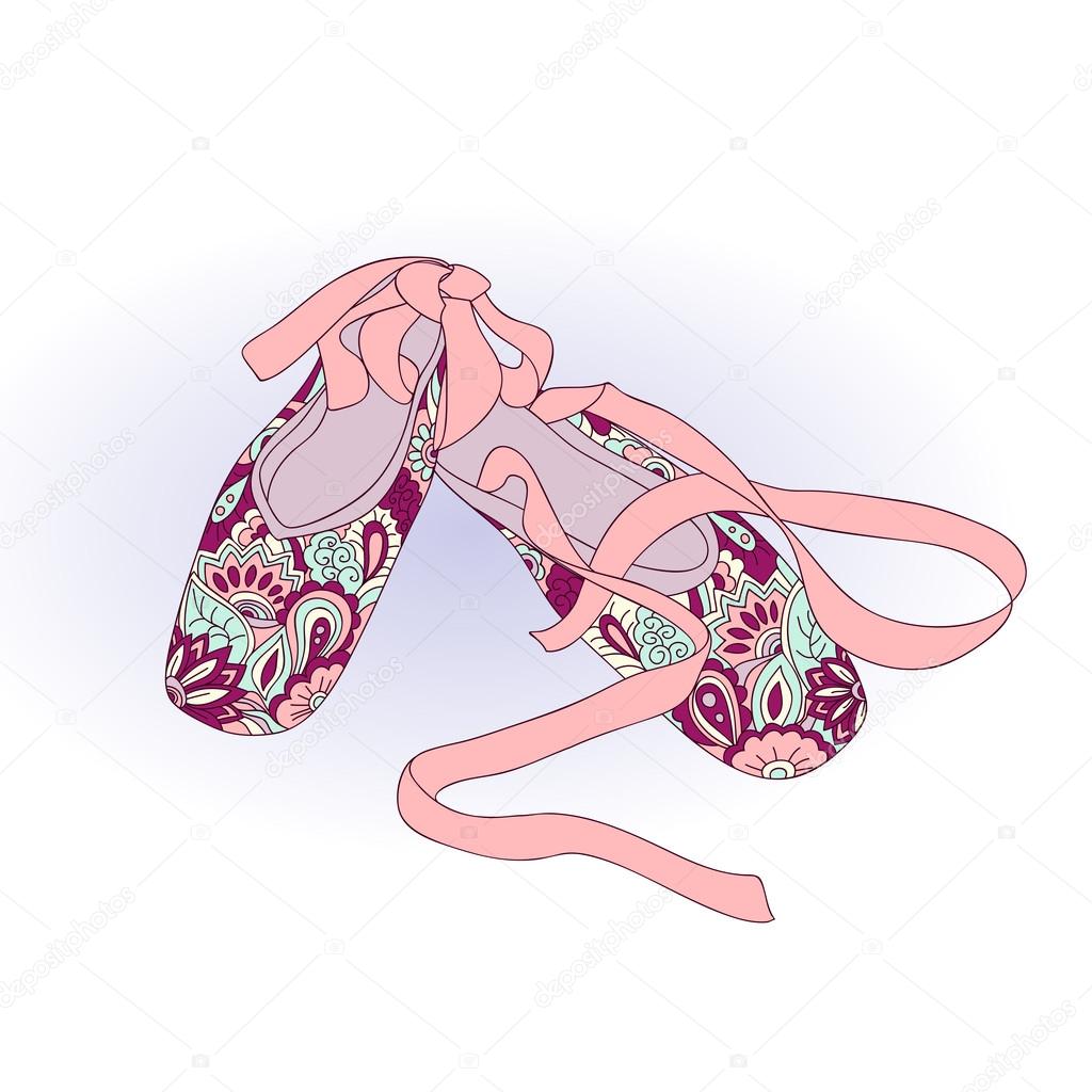 Dancing shoes, ballet shoes. — Stock Vector © Julca_S 46698633