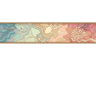 Altın çizgili çiçek süsleme.