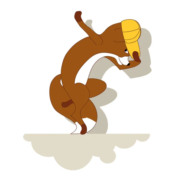 Bailarina Hip Hop Fox Ilustración Vectorial — Vector de stock