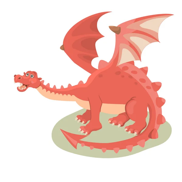 Type Dragon Illustration Vectorielle Rose — Image vectorielle
