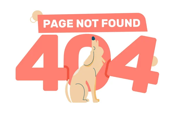 Web sayfasında boş bir durumun tasarımı. Hata 404, sayfa bulunamadı. — Stok Vektör