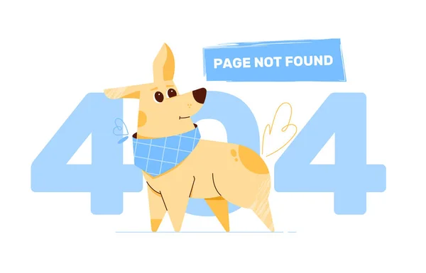 Concept design of an empty state on a web page. Error 404, page not found. — Stock Vector