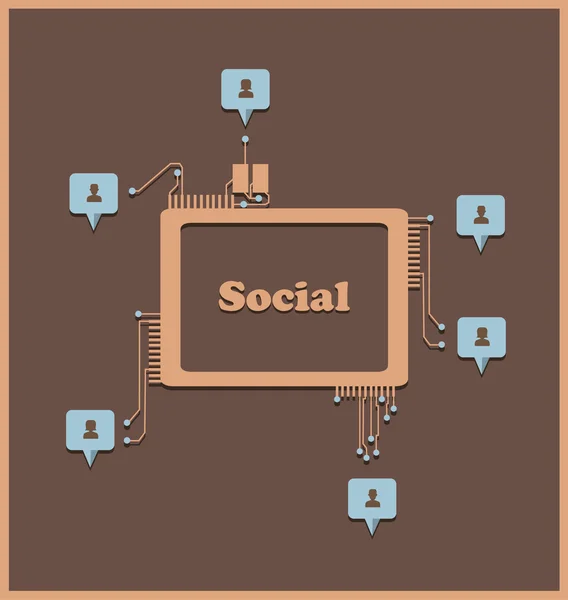 Социальная — стоковый вектор
