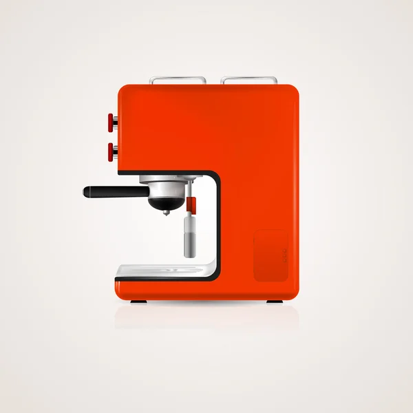 Abbildung der roten Kaffeemaschine — Stockvektor