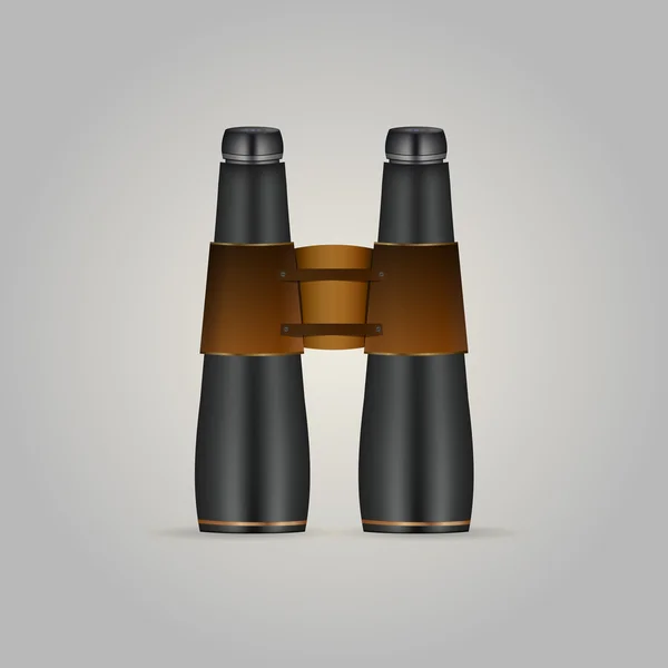 黑色的双筒望远镜的插图 — 图库矢量图片