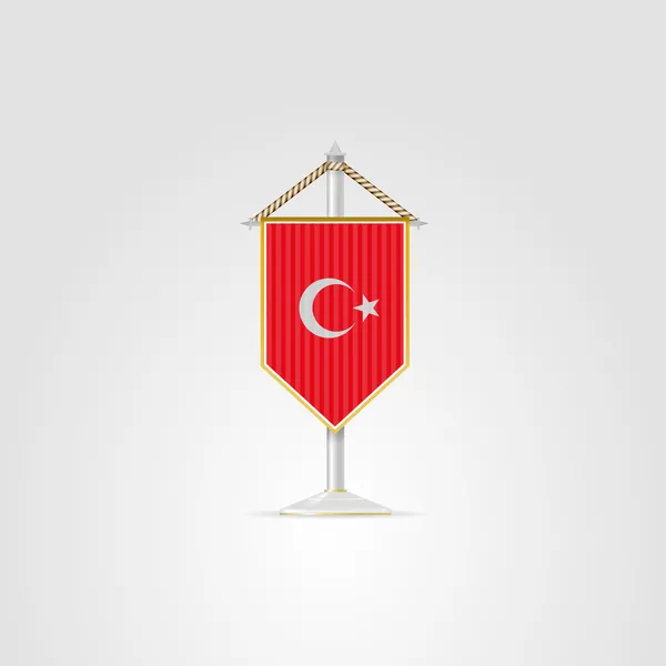 Ilustração dos símbolos nacionais dos países asiáticos. Turquia . — Vetor de Stock