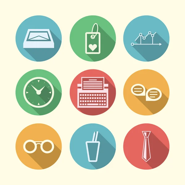 Vector iconen voor freelance en business — Stockvector