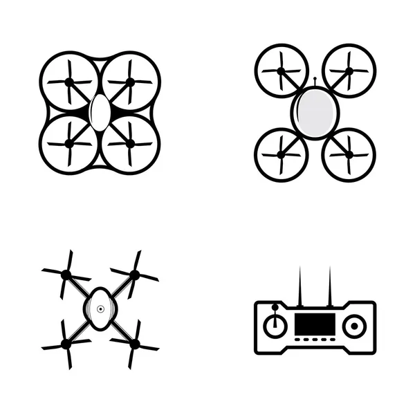 Vektor ikoner för quadrocopter — Stock vektor