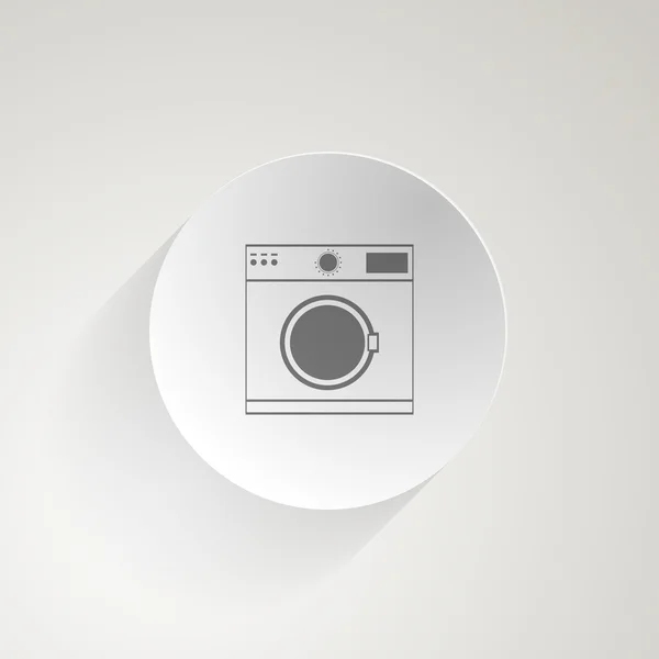 Ícone vetorial plano para máquina de lavar roupa —  Vetores de Stock