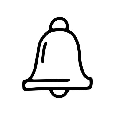 çan çizgisi vektör karalama basit simge tasarımı