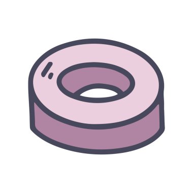 Torus renk vektörü karalama basit simge tasarımı