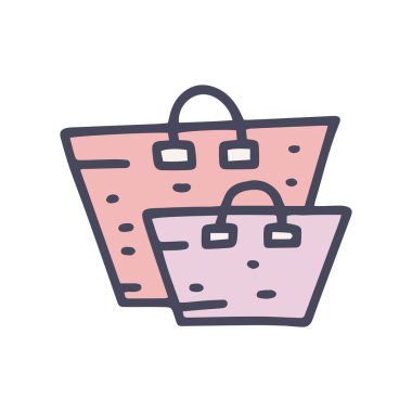 Renk vektörü karalaması olan çamaşır çantaları basit simge