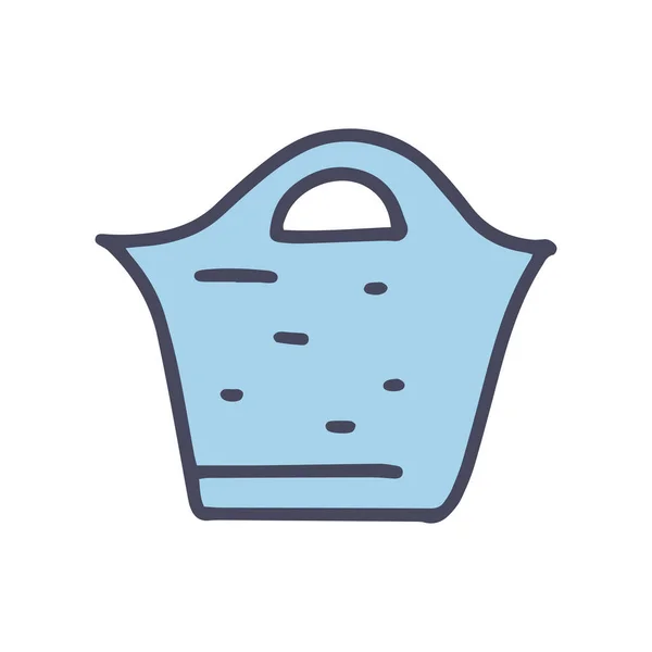 Τσάντα πλυντηρίου χρώμα διάνυσμα doodle απλό εικονίδιο — Διανυσματικό Αρχείο