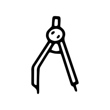 pusula bölen satır vektör karalaması basit simge