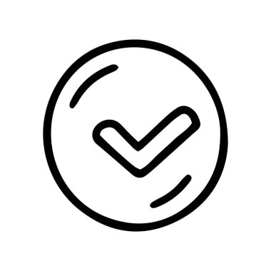 Çizgi vektör karalamasını basit simge tasarımını onayla