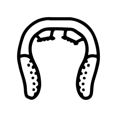 Başlık çizgisi vektör karalaması için masajcı basit simge