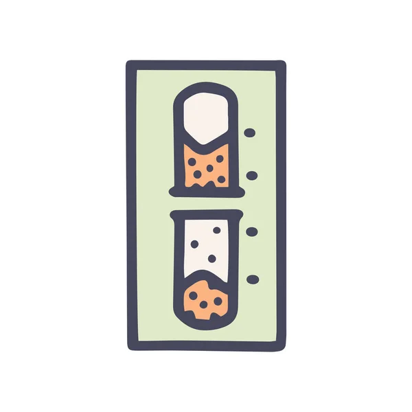 Sauna sablier couleur vecteur doodle icône simple — Image vectorielle