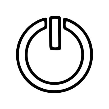 Güç düğmesi vektör karalaması basit simge