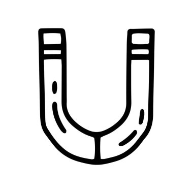 mıknatıs hattı vektör karalama basit simge tasarımı