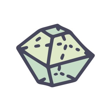 Küçültülmüş sekizgen renk vektörü karalaması basit simge