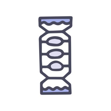 Sauna silindirli masajcı renk vektörü basit karalama simgesi