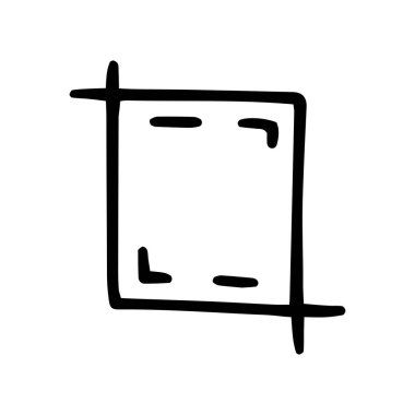 kırpma çizgisi vektör karalama basit simge tasarımı