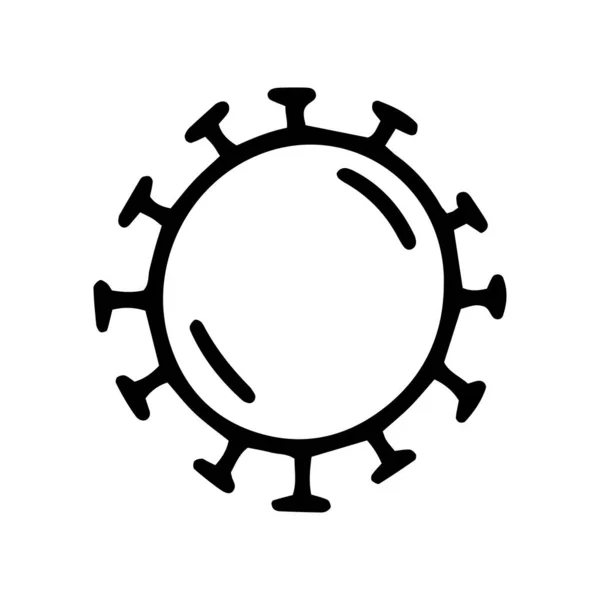 Векторные каракули коронавируса простая иконка — стоковый вектор