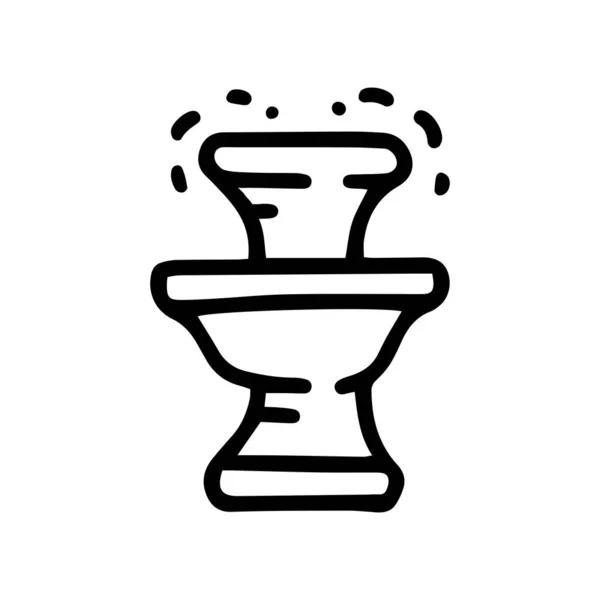 Linea fontana a due livelli vettore doodle semplice icona — Vettoriale Stock