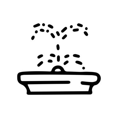 sokak çeşme hattı vektör karalama basit simge