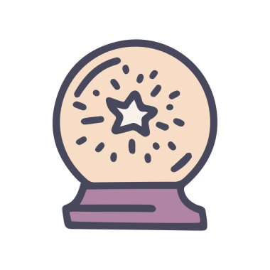 Kristal küre renk vektör karalama basit simge