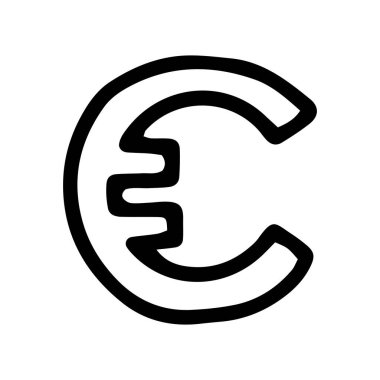 Avro sembolü vektörü basit simgeyi karaladı