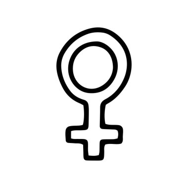kadın sembolü vektör karalaması basit simge