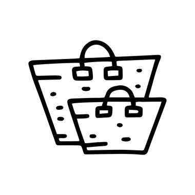 çamaşır sepeti çizgisi vektör karalaması basit simge