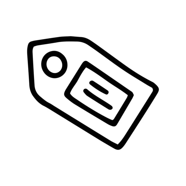 Information Tag Line Vector Doodle einfaches Symbol — Stockvektor