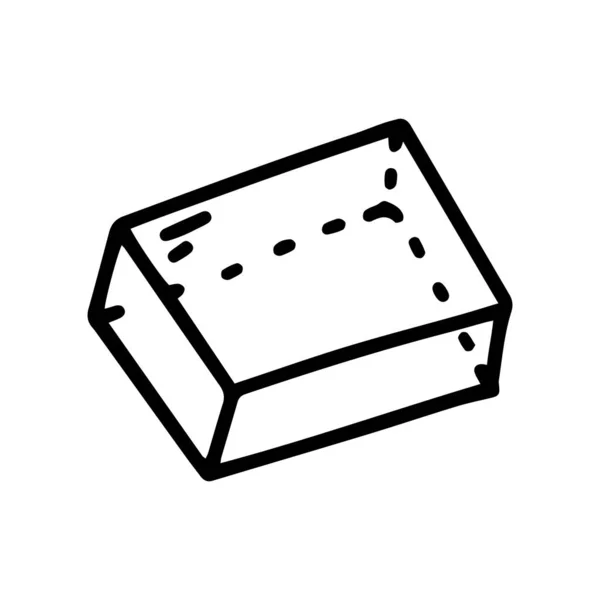 Linea parallelepipeda vettore doodle design semplice icona — Vettoriale Stock