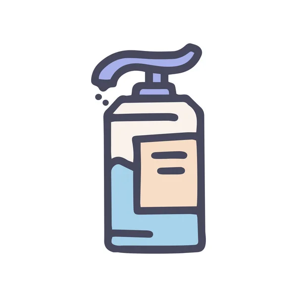 Chuveiro gel cor vetor doodle ícone simples —  Vetores de Stock
